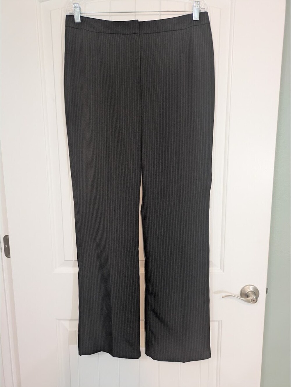 Le Suit Separates Pinstripe Black Dress Pants Size 10 GUC